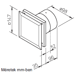 Helios Minivent M1/100 ventilátor 00006171