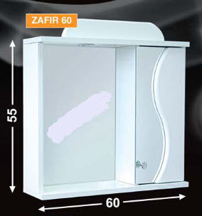 Guido Zafir 60 tükrös fürdőszobaszekrény (dark walnut)