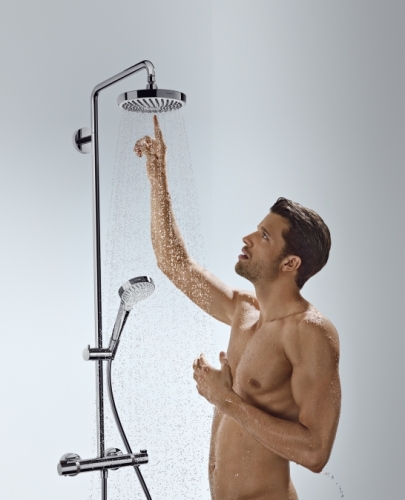 Hansgrohe Croma Select S 180 2jet showerpipe fehér/króm zuhanyrendszer EcoSmart 9l/perc 27254 400 (27254400)