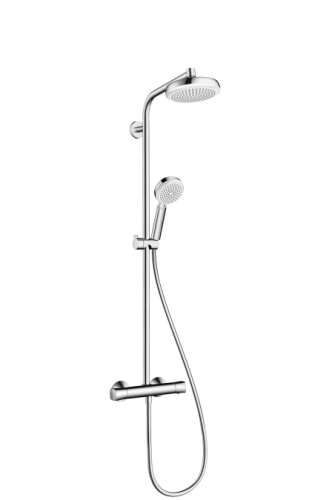 Hansgrohe Crometta 160 1jet showerpipe zuhanyrendszer fehér/króm 27264 400 (27264400) (K)