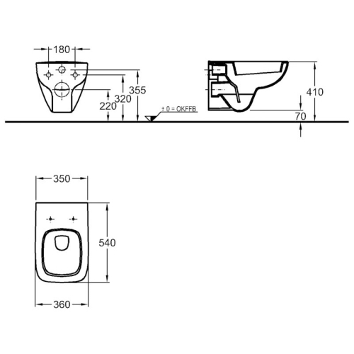 Keramag Renova Nr. 1 Plan fali WC (202150000)