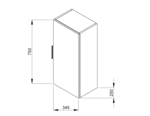 Jika Cube középmagas fürdőszoba szekrény, fehér H4537111763001