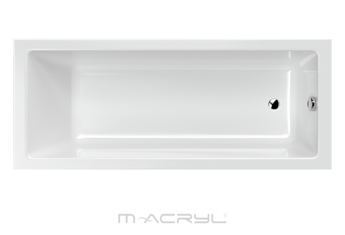 M-Acryl Sandra 170x70 cm egyenes kád kádlábbal, fehér 12391