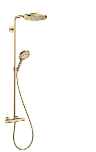 Hansgrohe Raindance Select S Showerpipe 240 1jet termosztátos zuhanyrendszer, polírozott arany hatású 27633990