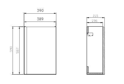 Cersanit Moduo 40 kézmosó szekrénnyel szett, fehér S801-218-DSM