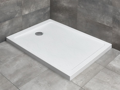 Radaway Doros Stone F szögletes lapos zuhanytálca, 100x80 cm fehér SDRF1080-01-04S