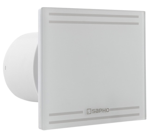 Sapho GLASS ventilátor időzítővel, 8W, 100mm, fehér GS102