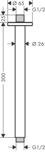 Hansgrohe Vernis Blend mennyezeti csatlakozó 30 cm 27805000
