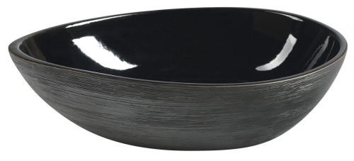 Sapho PRIORI kerámiamosdó, 51x38 cm, fekete PI030