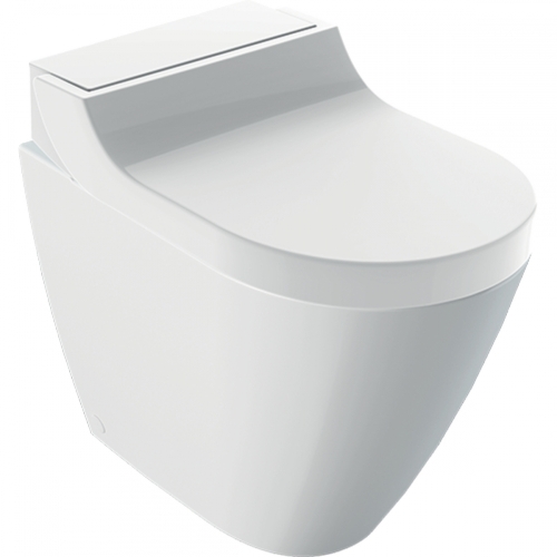Geberit AquaClean Tuma Comfort álló WC komplett higiéniai berendezés, falhoz illeszthető alpin fehér 146.310.11.1