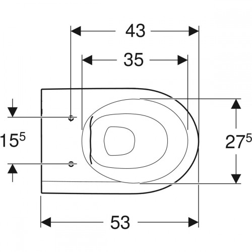 Geberit iCon fali WC mélyöblítésű, zárt forma, Rimfree 501.661.00.1