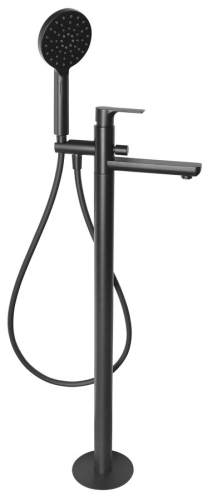 Sapho PAX térbenálló kádtöltő csaptelep zuhanyváltóval, matt fekete (XA21/15)