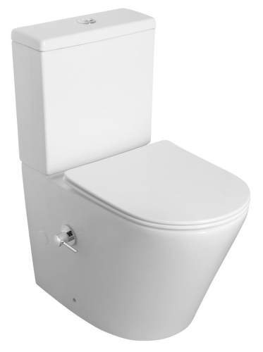 Sapho PACO RIMLESS monoblokkos WC csapteleppel és bidézuhannyal, fehér PC1012RX