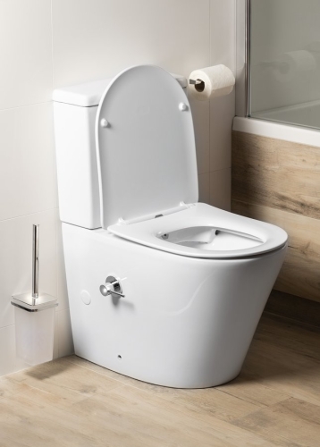 Sapho PACO RIMLESS monoblokkos WC csapteleppel és bidézuhannyal, fehér PC1012RX