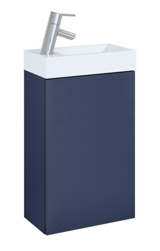 AREZZO design Mini 40 egyajtós alsószekrény mosdóval matt kék AR-168994