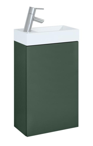 AREZZO design Mini 40 egyajtós alsószekrény mosdóval matt zöld AR-168993