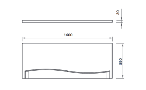 Cersanit Nike kádhoz előlap 160 cm-es S401-029