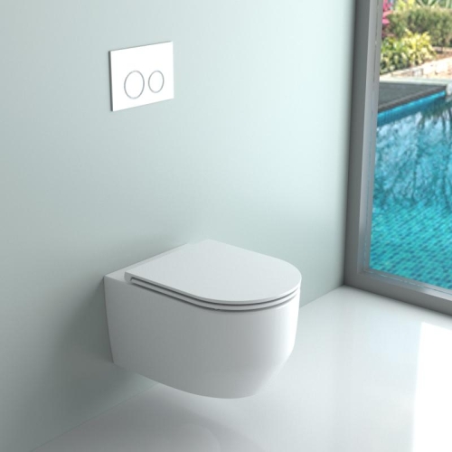 AREZZO design KANSAS Vortex Rimless fali wc, fehér AR-801