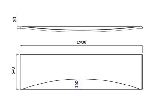 Cersanit Virgo/Intro 190 cm kád előlap S401-114