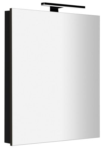 Sapho GRETA 60x70 cm tükrösszekrény LED világítással, matt fekete GT065-0035