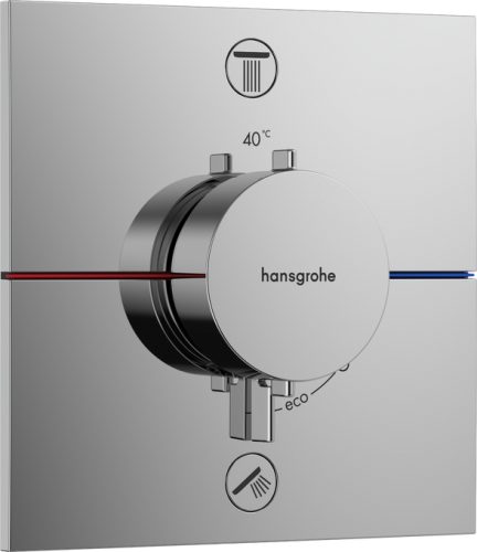 Hansgrohe ShowerSelect Comfort E Falsík alatti termosztát, 2 funkciós, króm 15572000