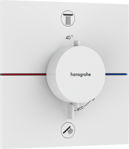 Hansgrohe ShowerSelect Comfort E Falsík alatti termosztát, 2 funkciós, matt fehér 15572700