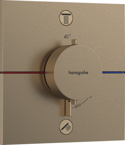 Hansgrohe ShowerSelect Comfort E Falsík alatti termosztát, 2 funkciós, beépített biztonsági kombinációval EN1717, szálcsiszolt bronz 15578140