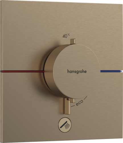 Hansgrohe ShowerSelect Comfort E Falsík alatti termosztát mennyiségszabályozóval, 1 funkciós, szálcsiszolt bronz 15575140