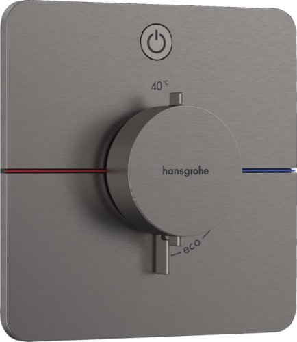 Hansgrohe ShowerSelect Comfort Q Falsík alatti termosztát, 1 funkciós, szálcsiszolt fekete króm 15581340