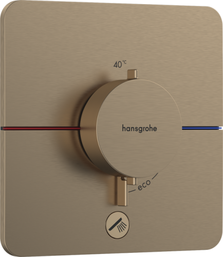 Hansgrohe ShowerSelect Comfort Q Falsík alatti termosztát mennyiségszabályozóval,, 1 funkciós, szálcsiszolt bronz 15589140