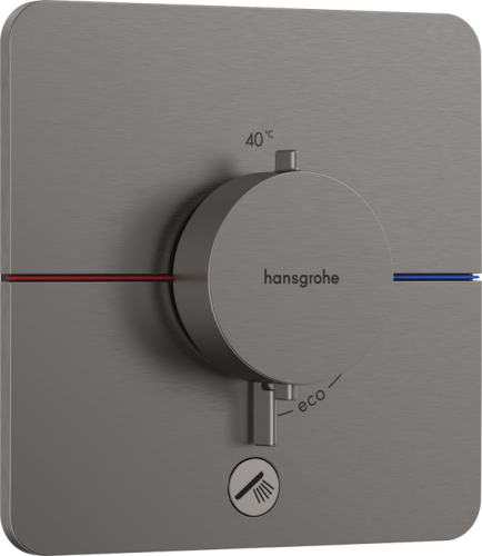 Hansgrohe ShowerSelect Comfort Q Falsík alatti termosztát mennyiségszabályozóval,, 1 funkciós, szálcsiszolt fekete króm 15589340
