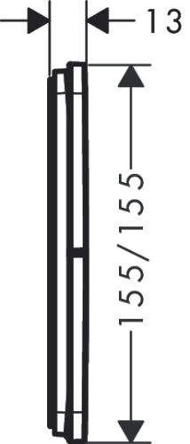Hansgrohe ShowerSelect Comfort Q Falsík alatti elzáró- és váltószelep, 3 funkciós, króm 15587000