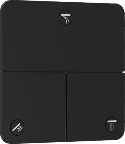 Hansgrohe ShowerSelect Comfort Q Falsík alatti elzáró- és váltószelep, 3 funkciós, matt fekete 15587670