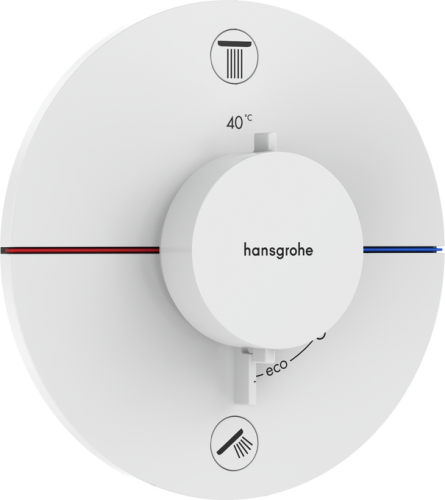 Hansgrohe ShowerSelect Comfort S Falsík alatti termosztát, 2 funkciós, matt fehér 15554700