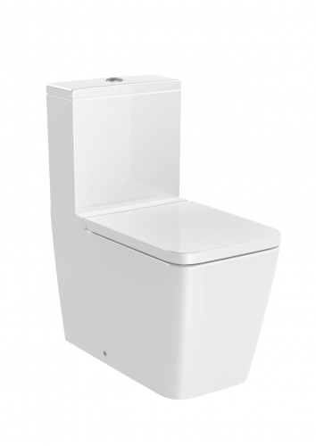 Roca Inspira Square Rimless falra tolható monoblokkos wc csésze, fehér A342536000