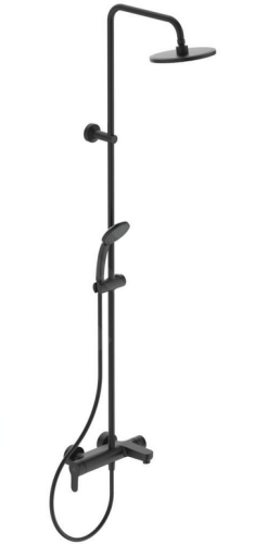 Ideal Standard Cerafine O zuhanyrendszer kádtöltővel hosszú felszállócsővel, silk black BC749XG