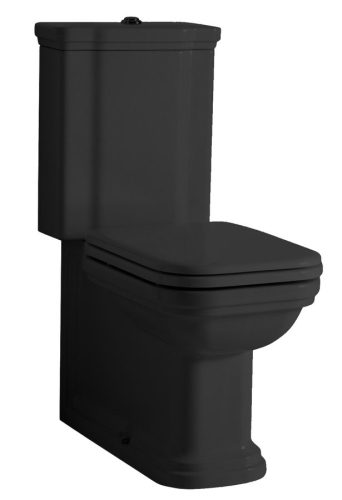 Sapho KERASAN WALDORF alsó/hátsó kifolyású monoblokkos wc alsó rész, matt fekete 411731