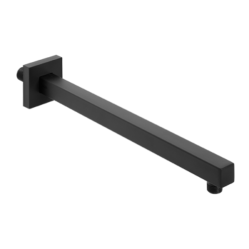 Invena szögletes fali zuhanykar fejzuhanyhoz, 400mm, fekete SC-D1-078-S