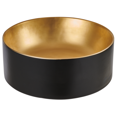 Invena Keto pultra ültethető mosdó 42 cm, fekete/arany CE-14-017-C